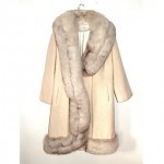 vintage lilli ann fox trim coat