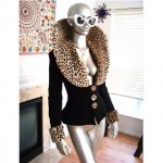 vintage lilli rubin faux leopard blazer