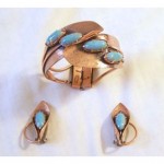 vintage matisse renoir copper bracelet and earrings