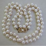 vintage mikimoto cultured akoya pearl necklace