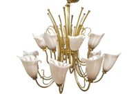 vintage murano venini brass chandelier