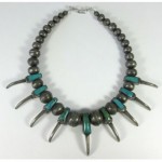 vintage navajo bear claw turquoise necklace