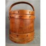 vintage primitive firkin sugar bucket