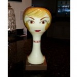 vintage stangl wig stand