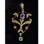 vintage victorian suffragette pendant