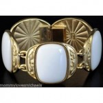 vintage ysl glass cabochon bracelet