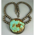 vintage natural turquoise necklace