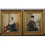 antique 1829s watercolor portraits