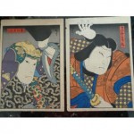 antique 1840s japanese woodblock prints