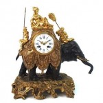 antique 1860s french bronze elephant clock