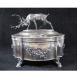 antique 1872 russian sterling sugar box