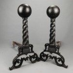 antique 1880s andirons