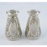 antique 1890 victorian silver pepper pots