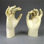 antique 18th 19th century carved hands