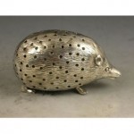 antique 1904 silver hedgehog pin cushion