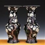 antique 19th century pair chinese porcelain vases