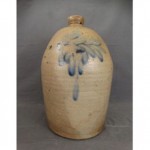 antique 19th century stoneware pottery jug