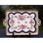 antique carl thieme dresden porcelain serving tray