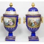 antique french sevres porcelain covered urns