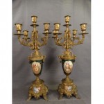 antique italian pair candelabra