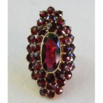 antique victorian 14k garnet ring