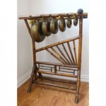 antique victorian bamboo bell dinner chime