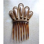 antique victorian faux pearl tiara comb