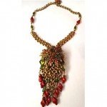 vintag miriam haskell glass bead necklace