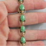 vintage 14k jade bracelet