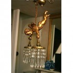 vintage 1920s gilt putti cherub chandelier