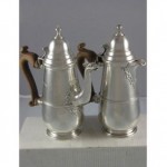 vintage 1922 pair small cafe au lait pots