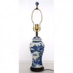 vintage 1930s chinese porcelain jar table lamp