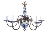 vintage 1940s french porcelain chandelier