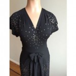 vintage 1940s studded dress