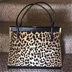 vintage 1950s garay faux leopard handbag