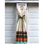 vintage 1960s 1970s cotton maxi dress