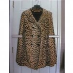 vintage 1960s faux leopard cape