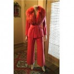 vintage 1960s lilli ann fur trim pantsuit