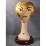 vintage 1960s stangl ceramic wig stand