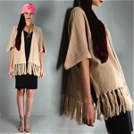 vintage 1970s fringe sweater cape wrap