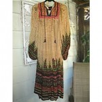 vintage 1970s judith ann india silk bohemian dress