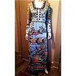 vintage 1970s paganne racecar maxi dress