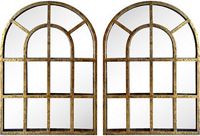 vintage 1990s gilt metal arched mirrors