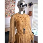 vintage adele simpson silk ruffle dress