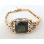 vintage art deco 14k peridot diamond bracelet