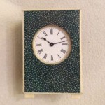 vintage art deco shagreen cased carriage clock