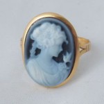 vintage art nouveau cameo ring