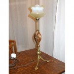 vintage benson table lamp wtih original shade