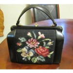 vintage caprice needlepoint handbag