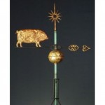 vintage copper and brass weathervane